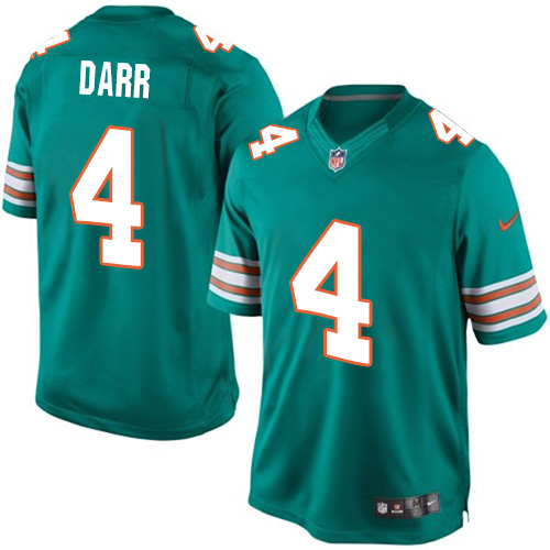 Youth Limited Matt Darr Nike Jersey Aqua Green Alternate - #4 NFL Miami Dolphins
